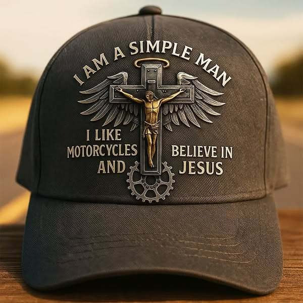 Motorcycle Guardian Hat I Like Motorcycles And Believe In Jesus Cap Faith Based Gift For Him Motorcycle Guardian Hat I Like Motorcycles And Believe In Jesus Cap Faith Based Gift For Him - Image 1