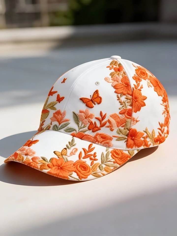Multiple Sclerosis Awareness Hat Floral Butterfly Baseball Cap Gifts For MS Warriors