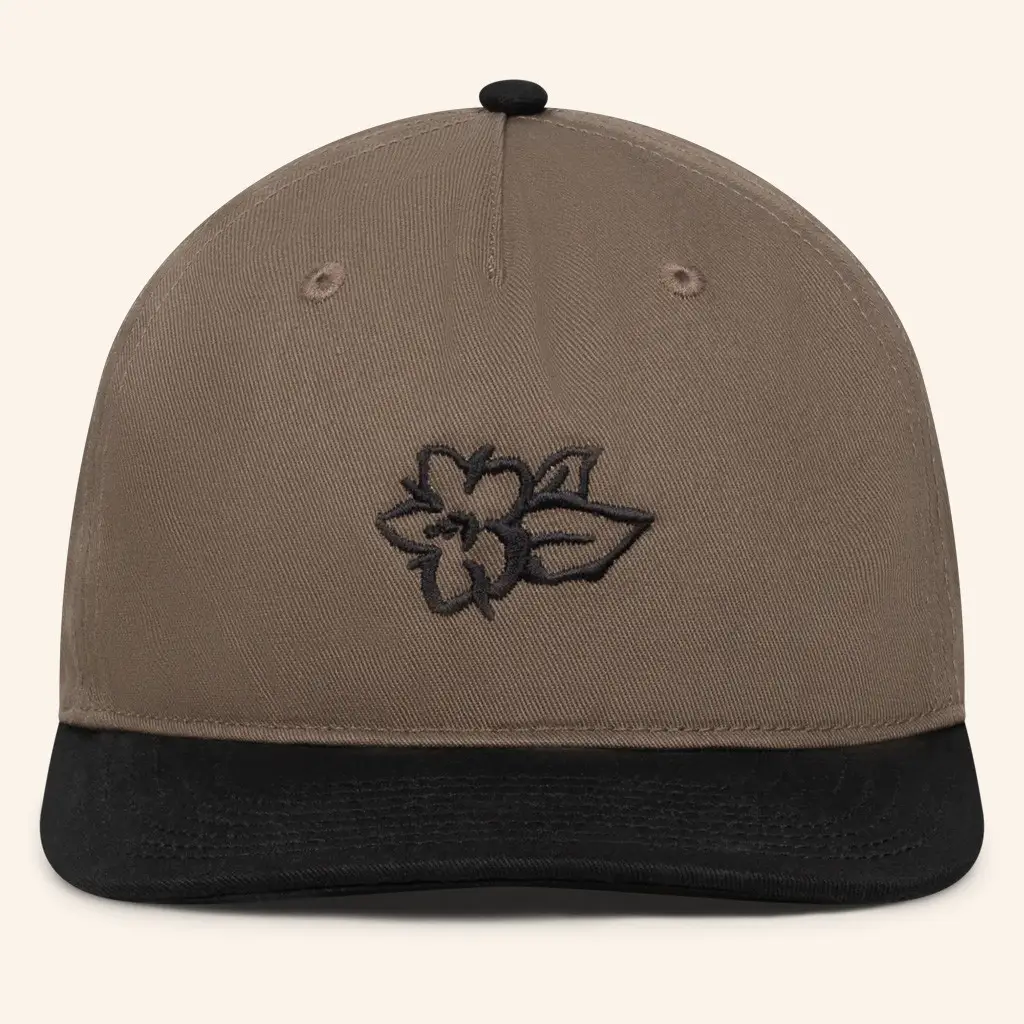 Mumford And Sons Merch Brown Embroidered Flower Snapback Hat Christmas Gifts For Her -WearandDecor