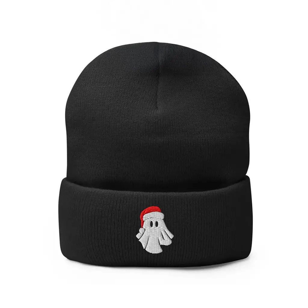 Murder With My Husband Merch Ghosty Santa Pom Pom Beanie MWMH Merch Christmas Gifts For Him - WearandDecor