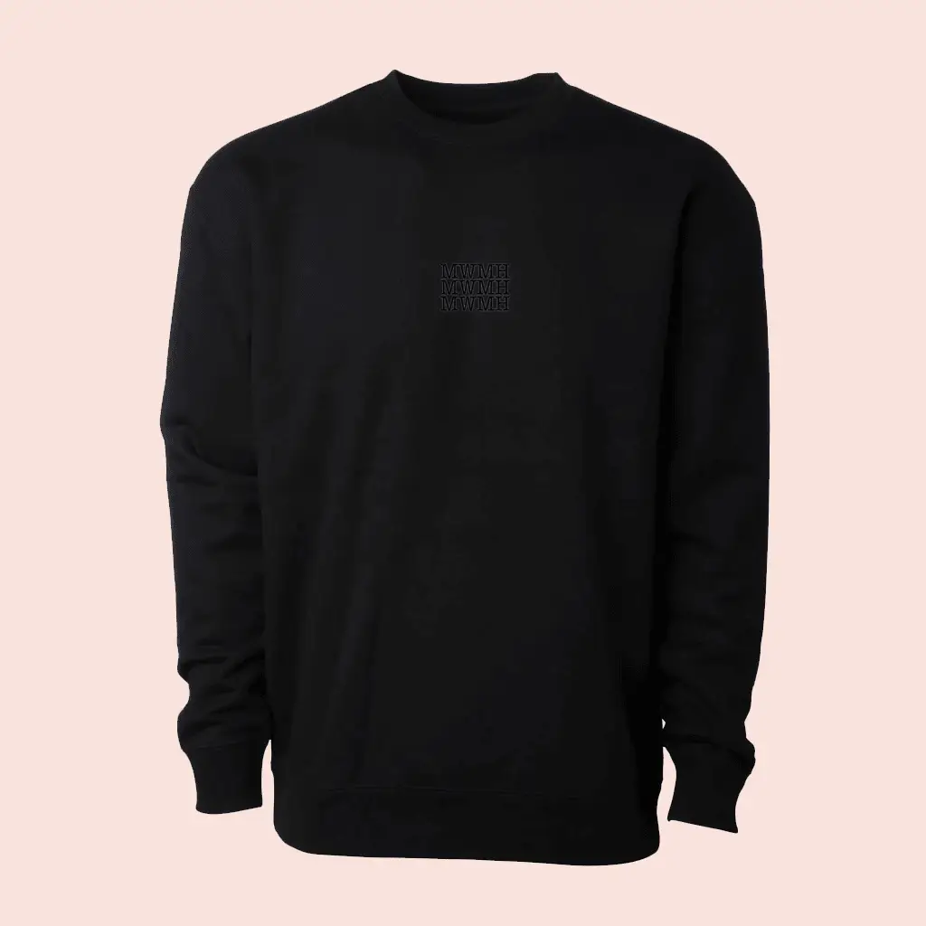 Murder With My Husband Merch MWMH Basics Black Crewneck Clothes Unique Gifts Ideas