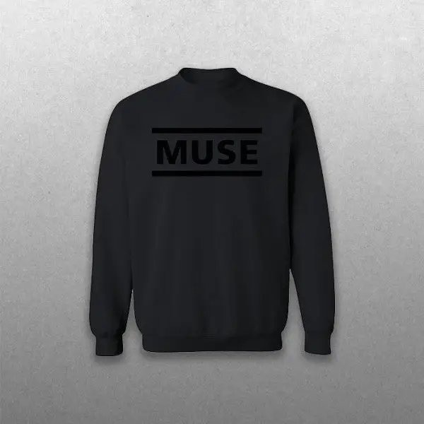Muse Merch Sweatshirt All Black Clean Logo Great Clothes Gift Ideas For Fans