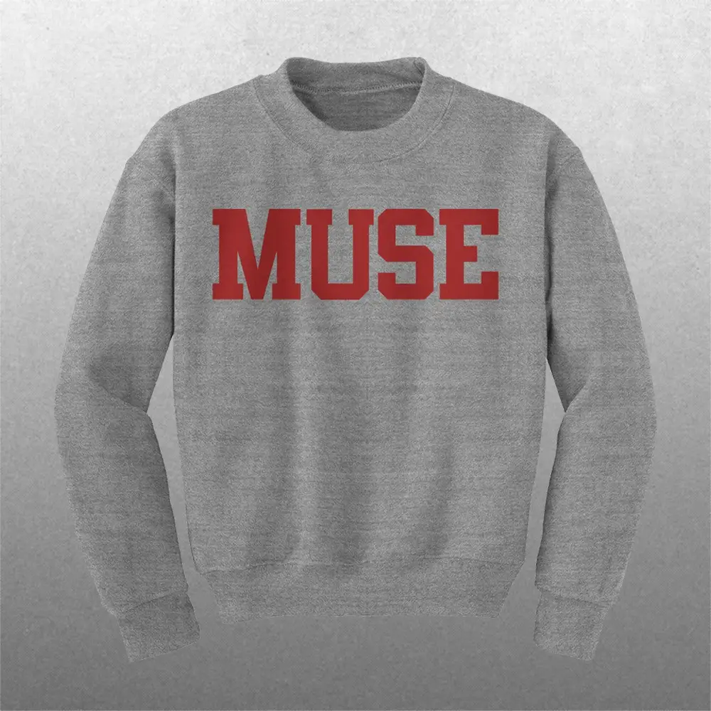 Muse Merch Sweatshirt Collegiate Muse Crewneck Best Fans Present Ideas