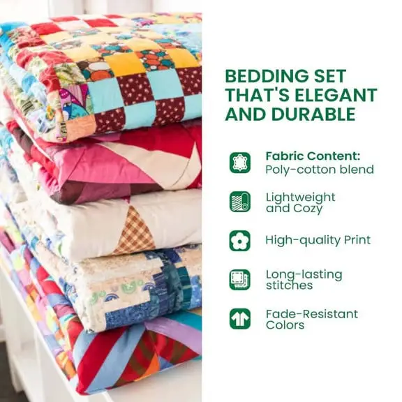 Mushroom Hills Quilted Bedding Set Fantasy Cottage Bedroom Decor Gift For Nature Lovers - Image 4