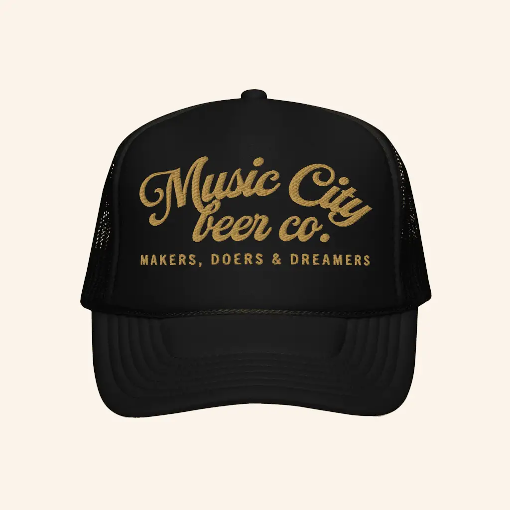 Music City Beer Merch Creators' Embroidered Trucker Hat Present For Husband -WearandDecor