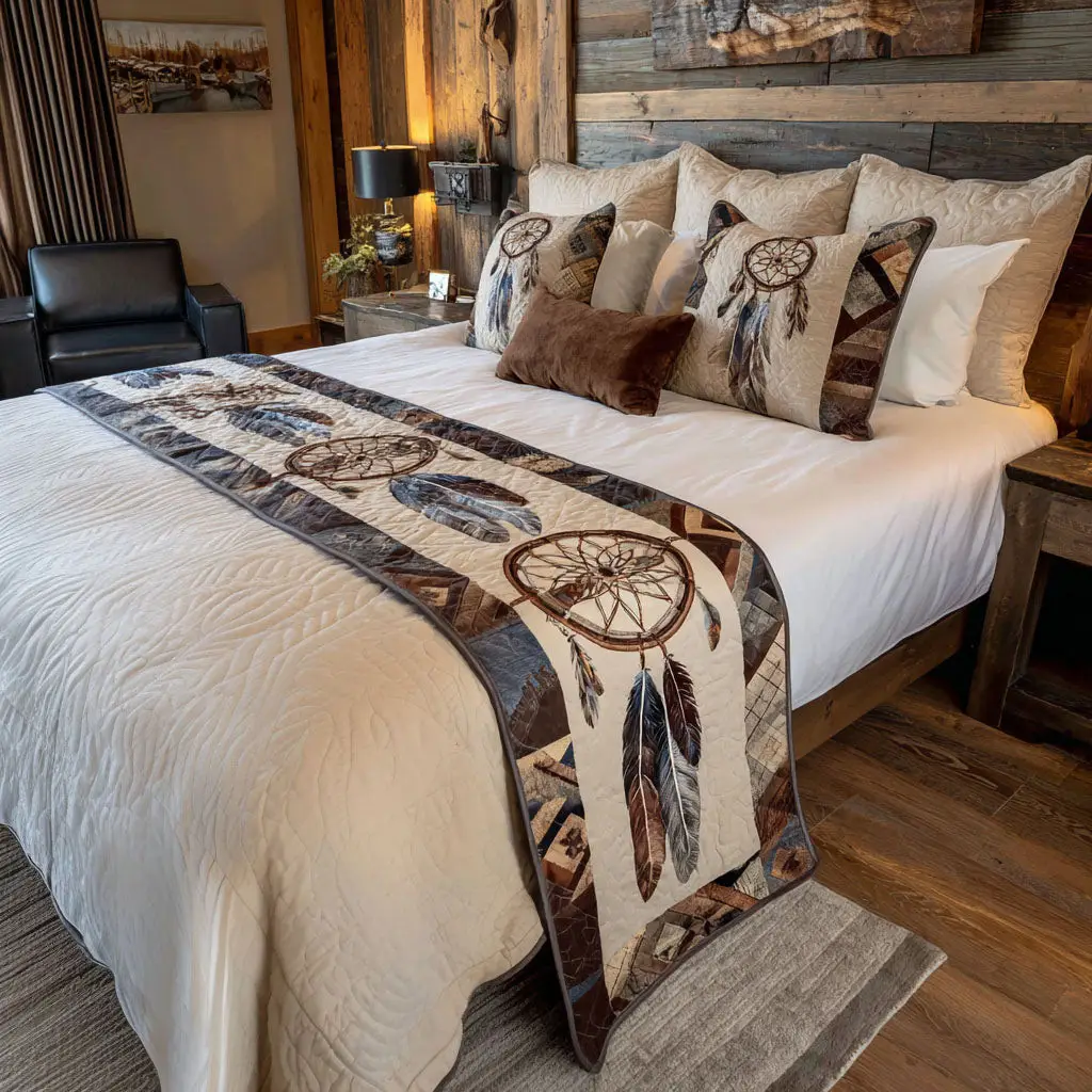 Mustang Moon Quilted Bed Runner Mustang Moon Western Gift for Dad