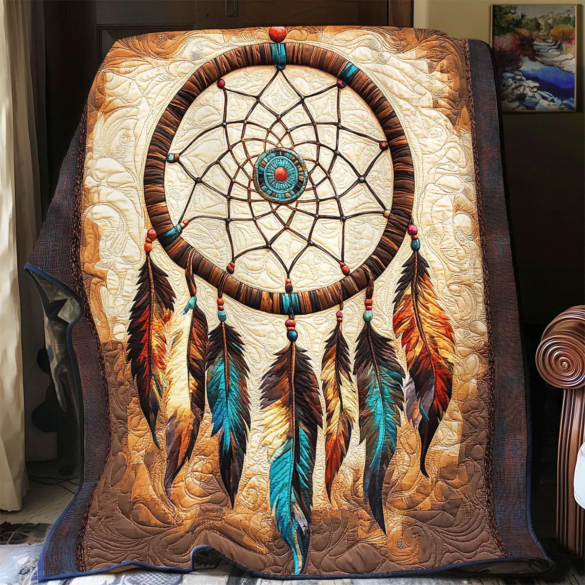 Mystic Dreamcatcher Quilt Blanket For Couch Mother's Day Gifts For Daughter