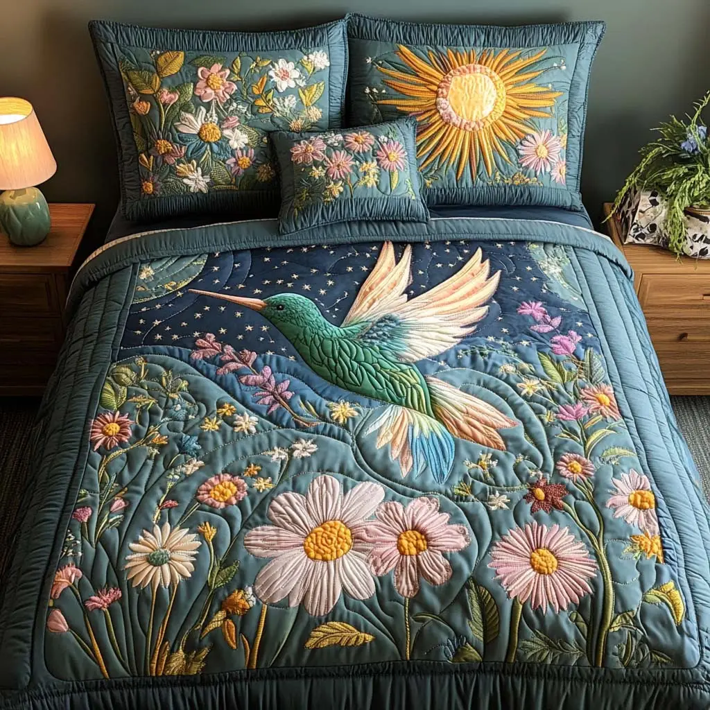 Mystic Haze Quilted Bedding Set Comfy Bedding Set That Adds Style and Warmth