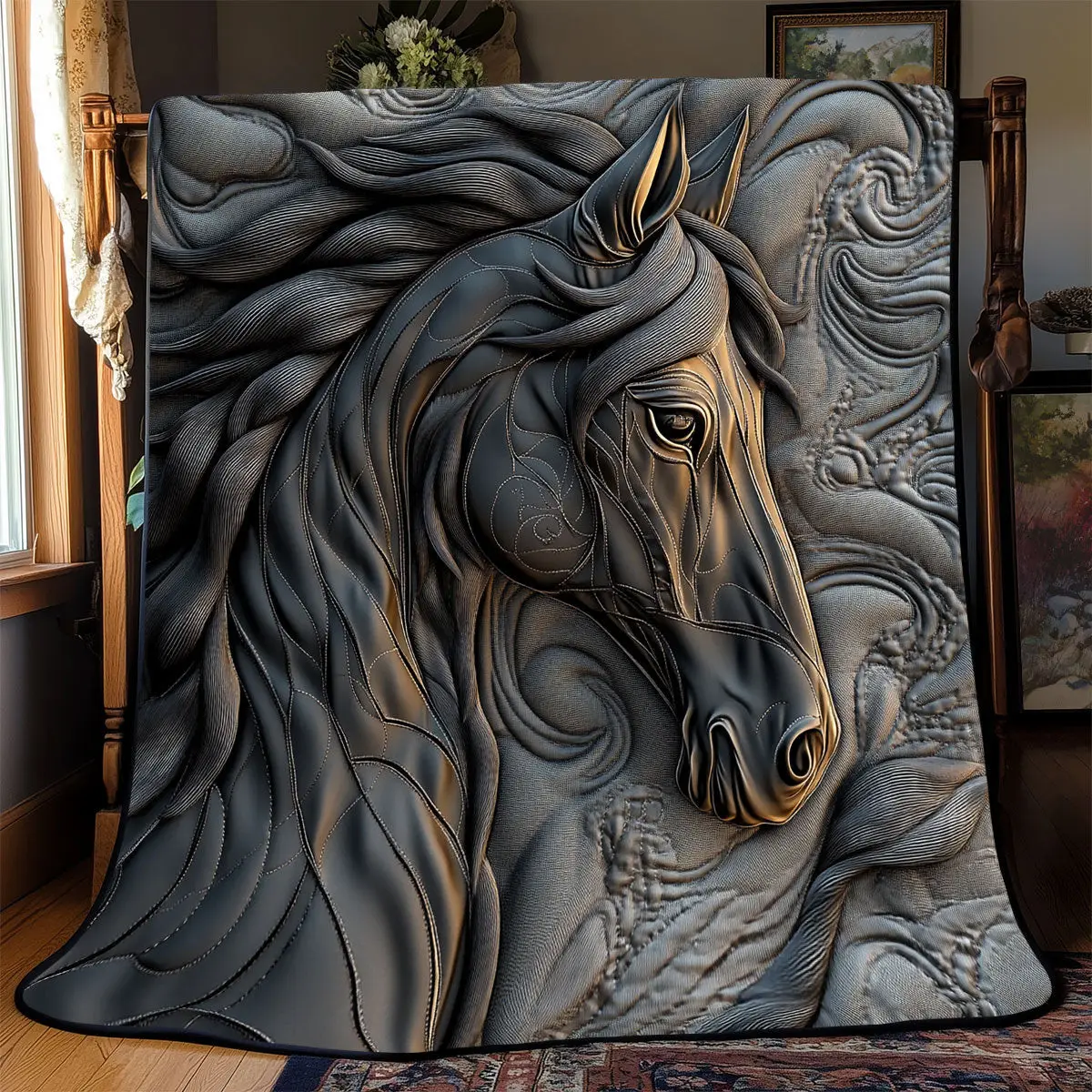 Mystic Horse Quilt Luxury Throw Blankets Mother's Day Gifts For Daughter