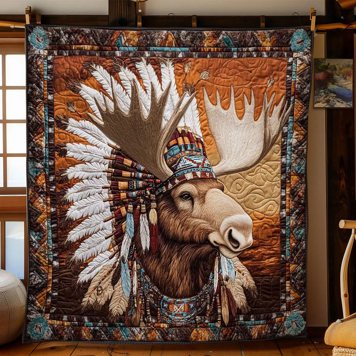 Mystic Moose Quilt Warm and Stylish Quilt Blanket for Winter Nights Mystic Moose Quilt Warm and Stylish Quilt Blanket for Winter Nights - Image 1