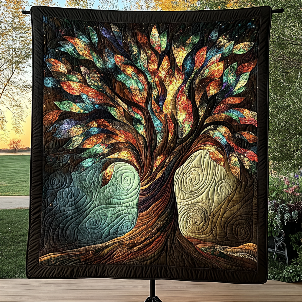 Mystic Roots Quilted Blanket Cozy Home Decor Best Valentines Gifts Idea For Her