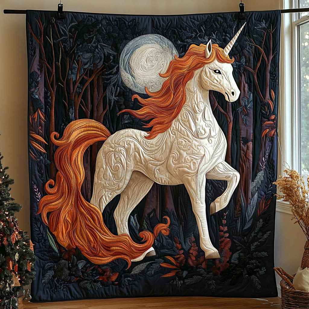 Mystic Unicorn Quilted Blanket Nice Throw Blanket Unicorn Presents For Adults