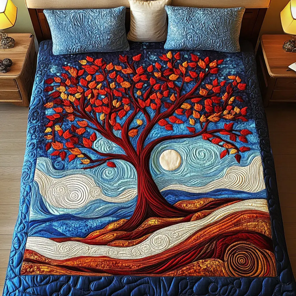 Mystical Tree Quilted Bedding Set Bedroom Decor Ideas Tree Of Life Themed Gifts Mystical Tree Quilted Bedding Set Bedroom Decor Ideas Tree Of Life Themed Gifts - Image 1