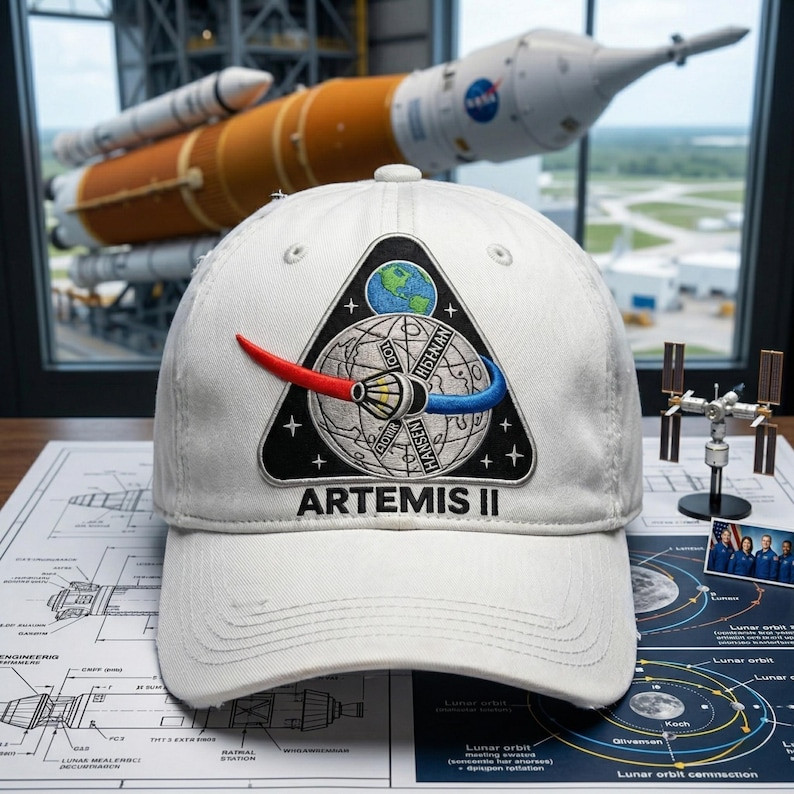 NASA Artemis II Astronauts Hat Around The Moon And Back Ball Cap Gift For Him