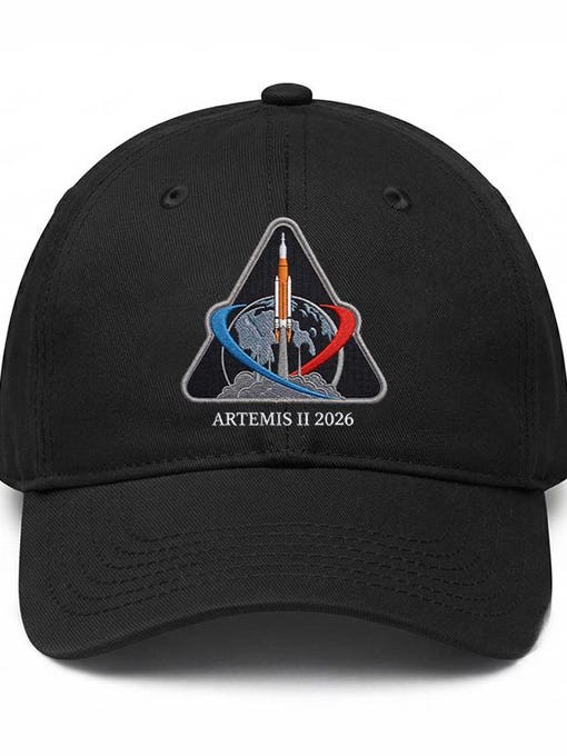 NASA Artemis II Logo Rocket Launch Hat NASA Moon Mission 2026 Baseball Cap Astronomy Gift Ideas