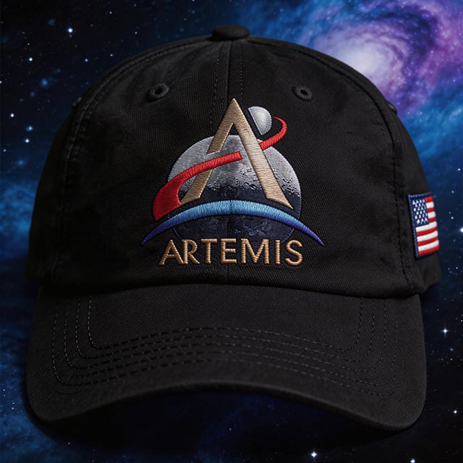 NASA Artemis II Lunar Orbit Mission Hat Space Exploration Dad Cap Galaxy Dreamer Gift