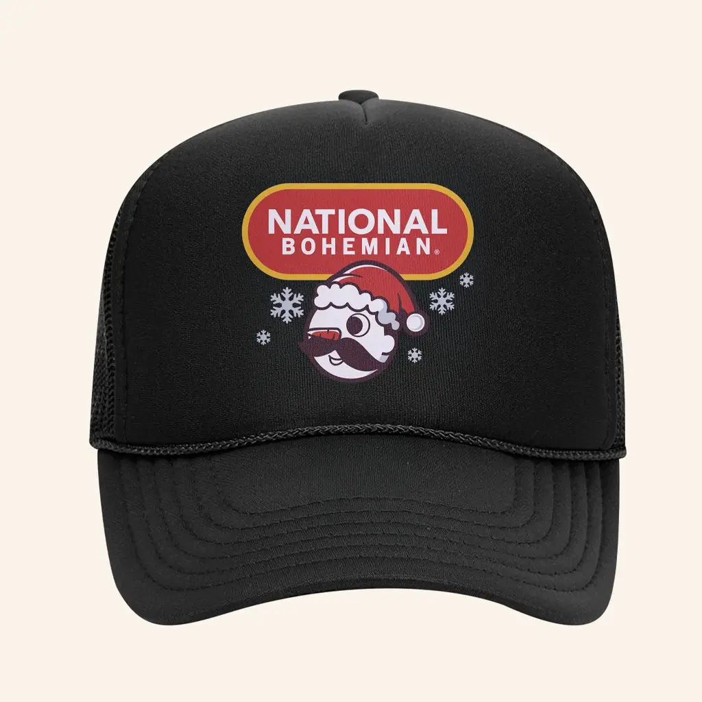 National Bohemian Merch Frosty Boh Black Trucker Hat Birthday Ideas For Boyfriend