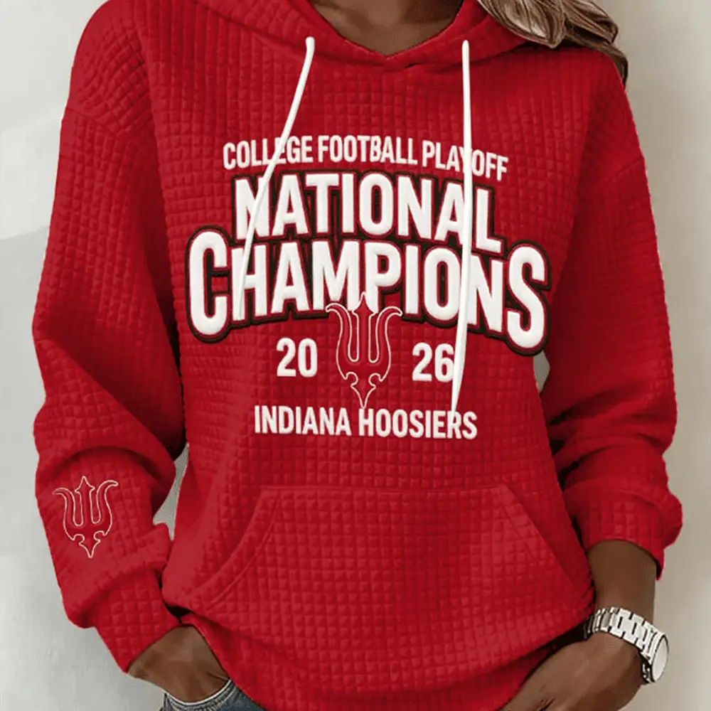National Champions Indiana Hoosiers 2026 Hoodie Game Day Football Merch Gift For Her