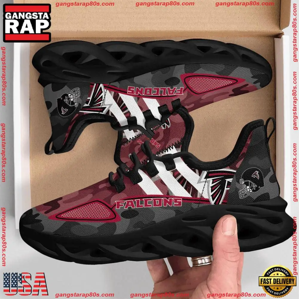 National Football League Atlanta Falcons Military Camouflage Air Max Shoes Air Cushion Sneakers Running Sneakers