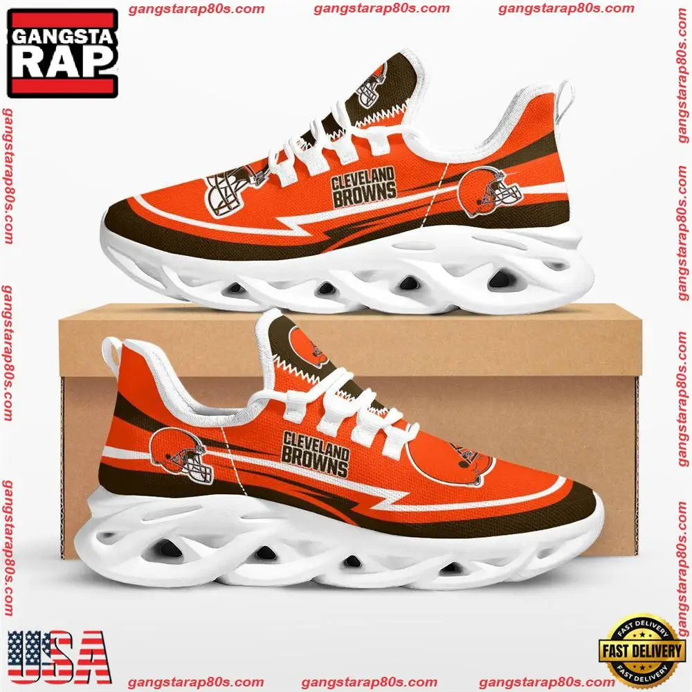 National Football League Cleveland Browns Are Coming Curves Air Max Shoes Air Cushion Sneakers National Football League Cleveland Browns Are Coming Curves Air Max Shoes Air Cushion Sneakers - Image 1