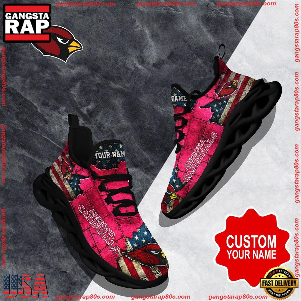 National Football League Custom Name Arizona Cardinals Air Max Shoes Air Cushion Sneakers