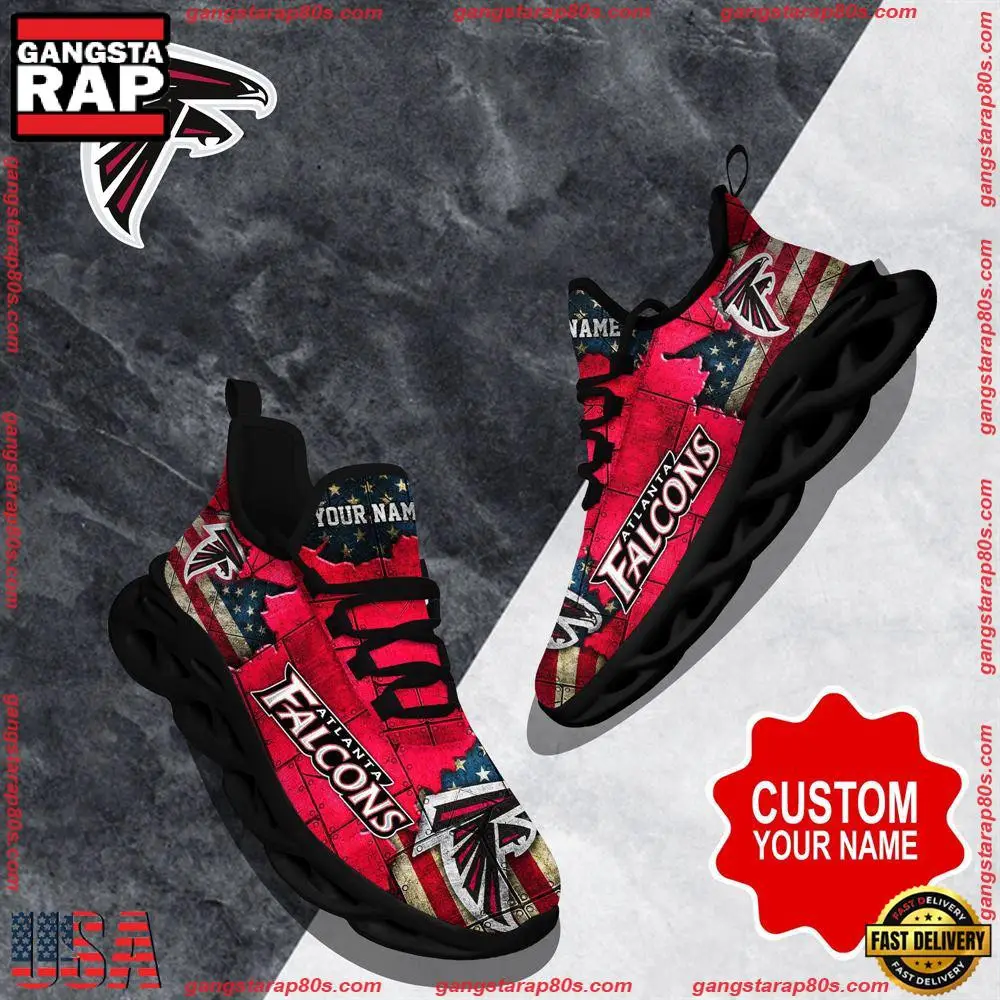 National Football League Custom Name Atlanta Falcons Air Max Shoes Air Cushion Sneakers National Football League Custom Name Atlanta Falcons Air Max Shoes Air Cushion Sneakers - Image 1