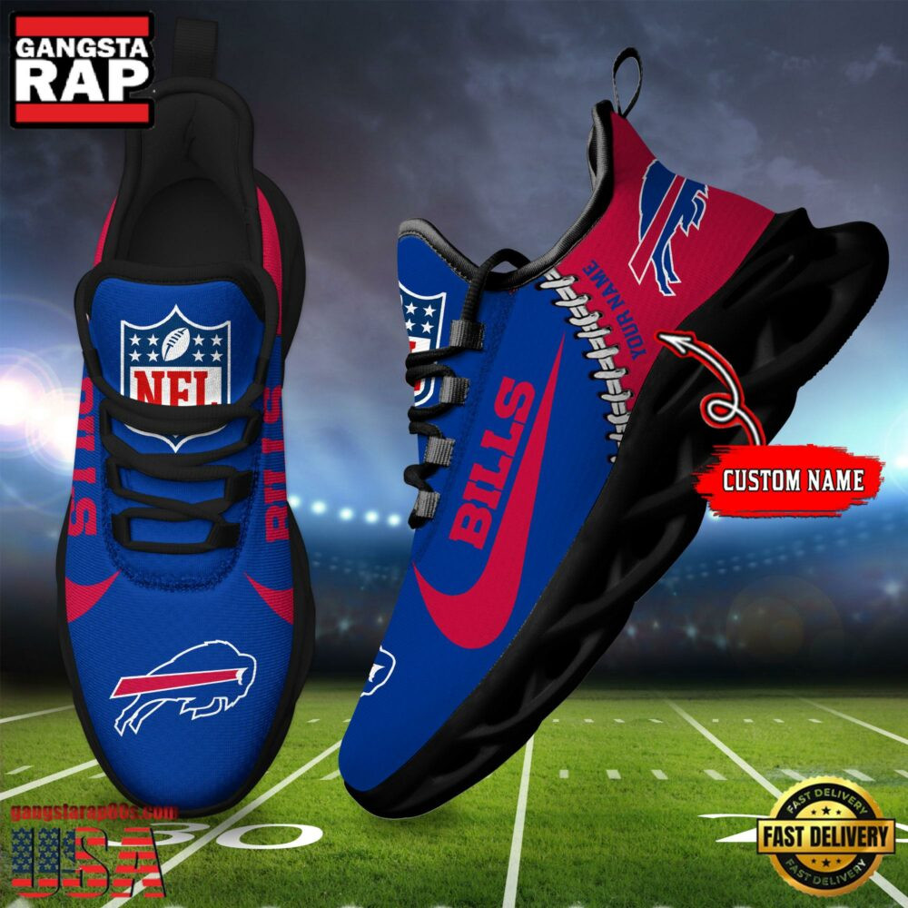 National Football League Custom Name Buffalo Bills Football Team Design Max Soul Running Sneakers Shoes