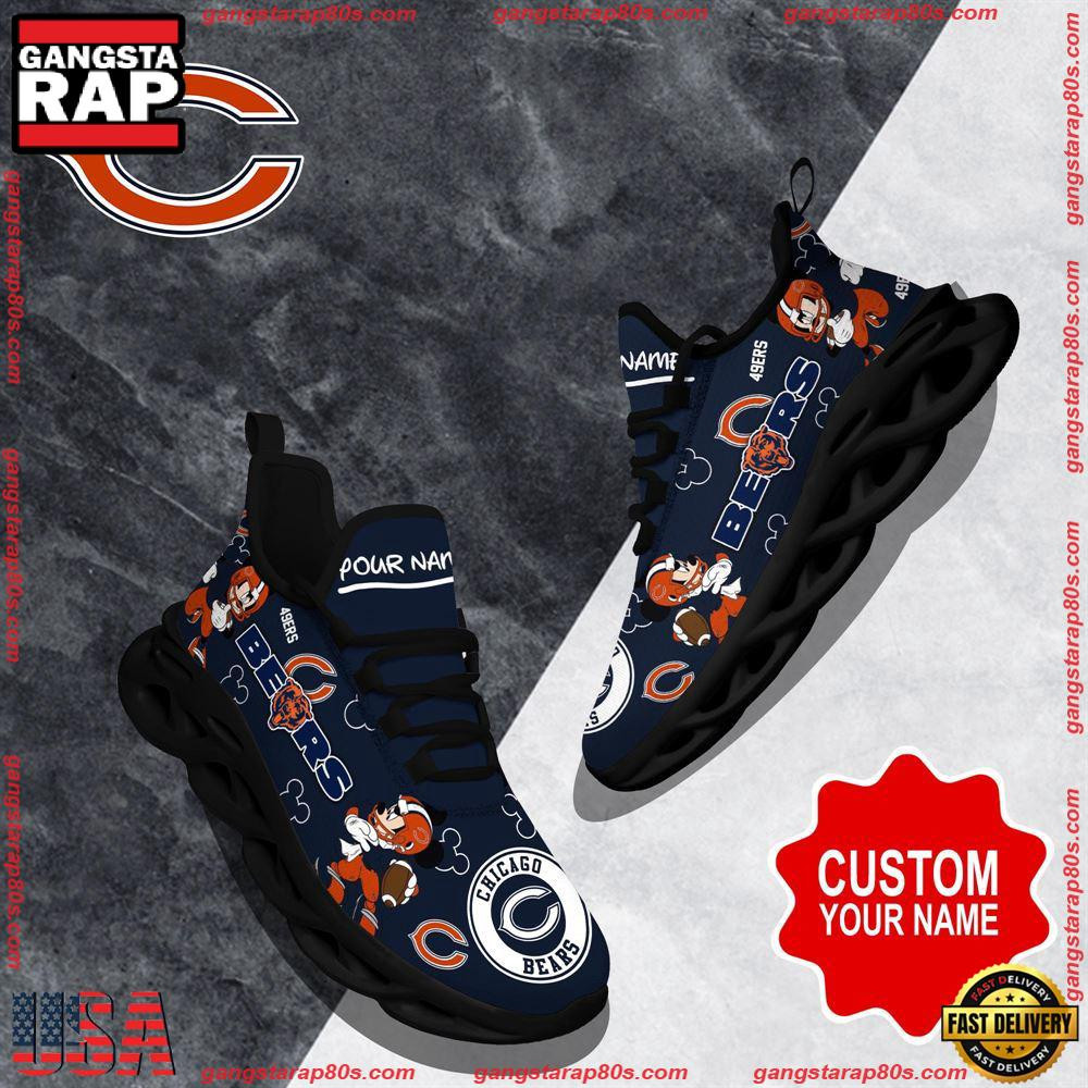 National Football League Custom Name Chicago Bears Christmas Air Max Shoes Air Cushion Sneakers
