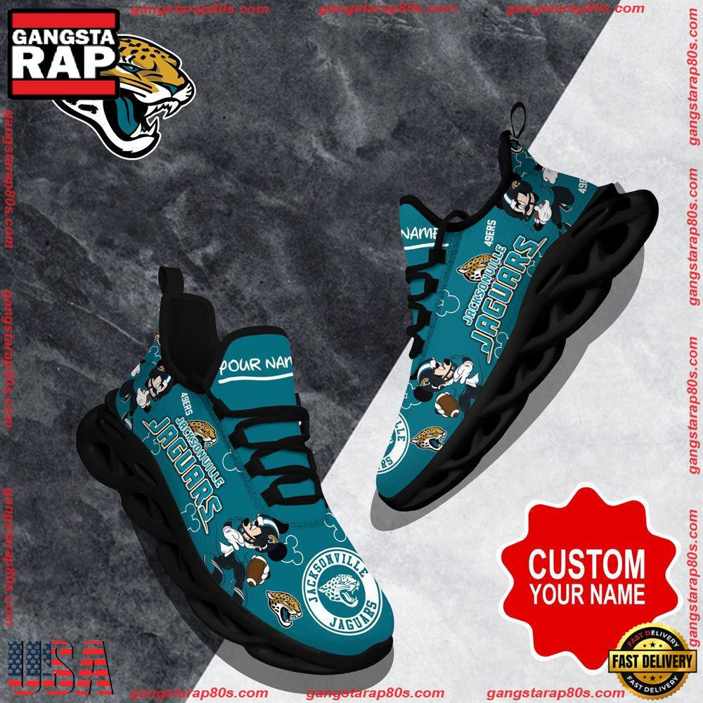 National Football League Custom Name Jacksonville Jaguars Christmas Air Max Shoes Air Cushion Sneakers