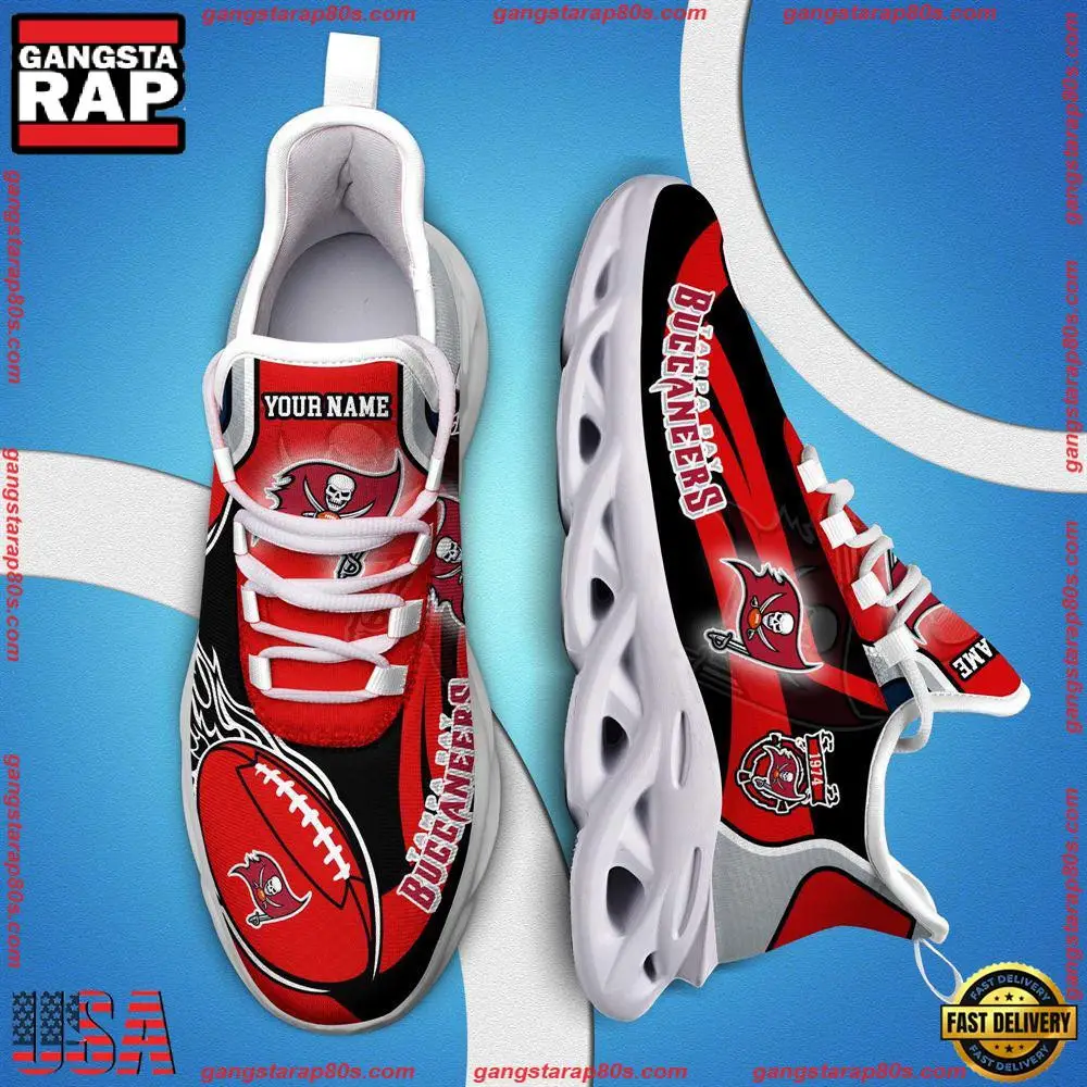 National Football League Custom Name Tampa Bay Buccaneers White C Shoes Air Max Shoes Air Cushion Sneakers National Football League Custom Name Tampa Bay Buccaneers White C Shoes Air Max Shoes Air Cushion Sneakers - Image 1