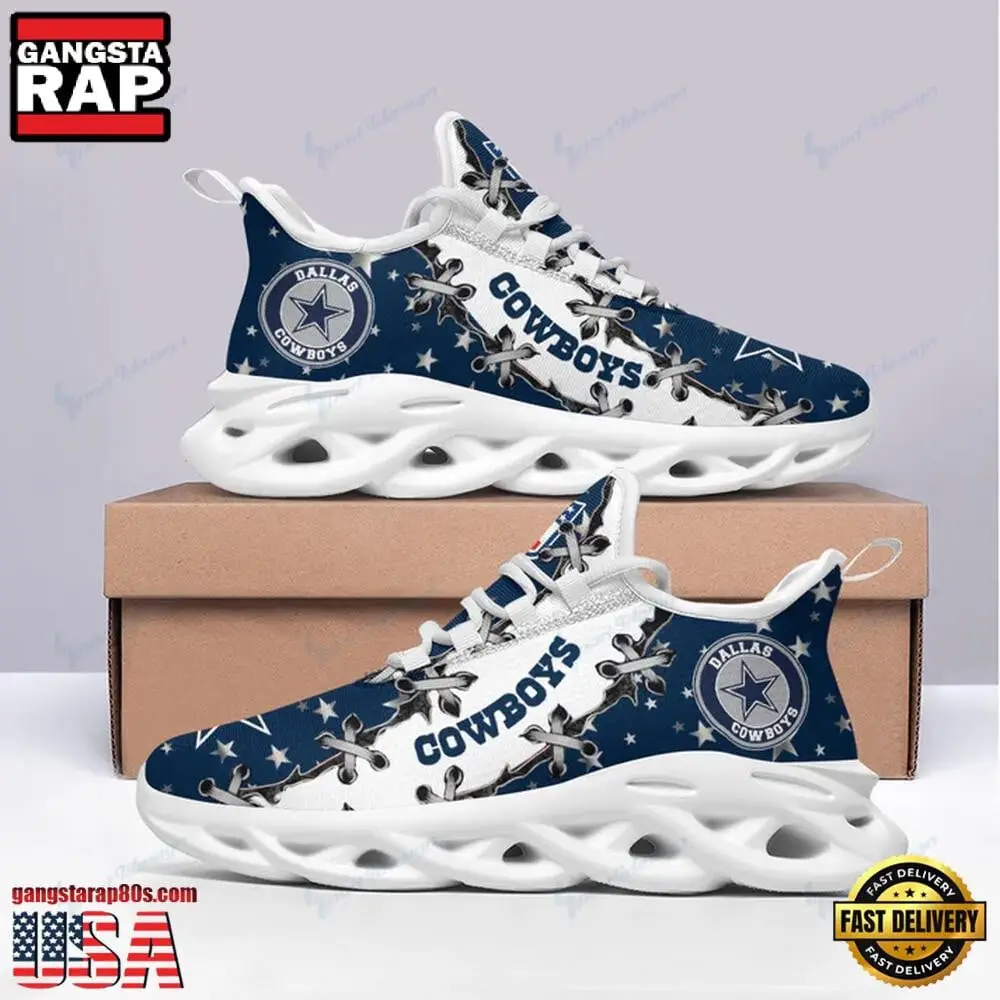 National Football League Dallas Cowboys Logo Pattern Air Max Shoes Air Cushion Sneakers National Football League Dallas Cowboys Logo Pattern Air Max Shoes Air Cushion Sneakers - Image 1