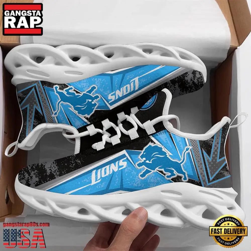 National Football League Detroit Lions Logo Air Max Shoes Air Cushion Sneakers