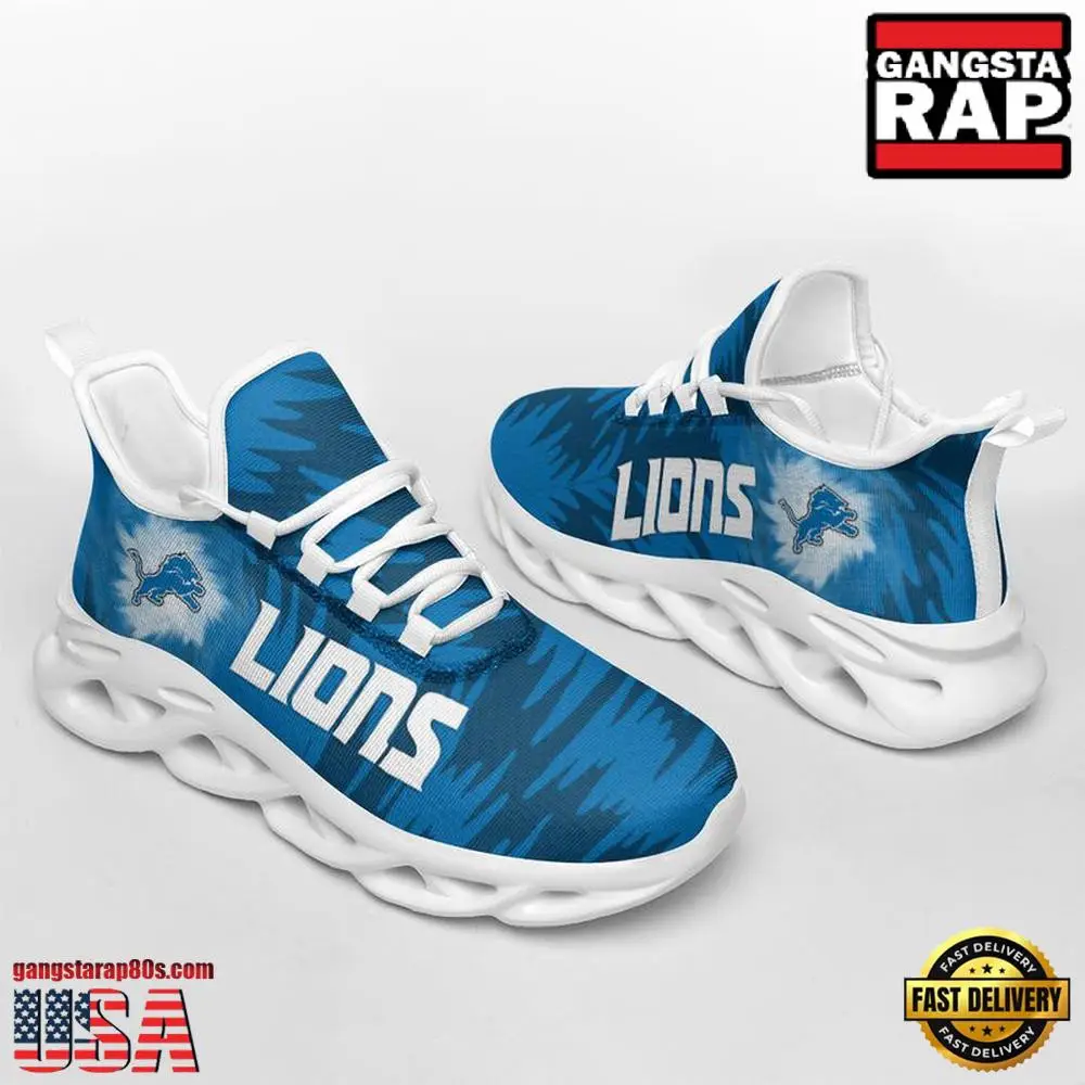 National Football League Detroit Lions Zebra Sport Team Air Max Shoes Air Cushion Sneakers