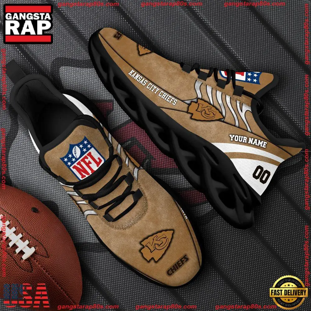 National Football League Kansas City Chiefs Air Max Shoes Air Cushion Sneakers National Football League Kansas City Chiefs Air Max Shoes Air Cushion Sneakers - Image 1