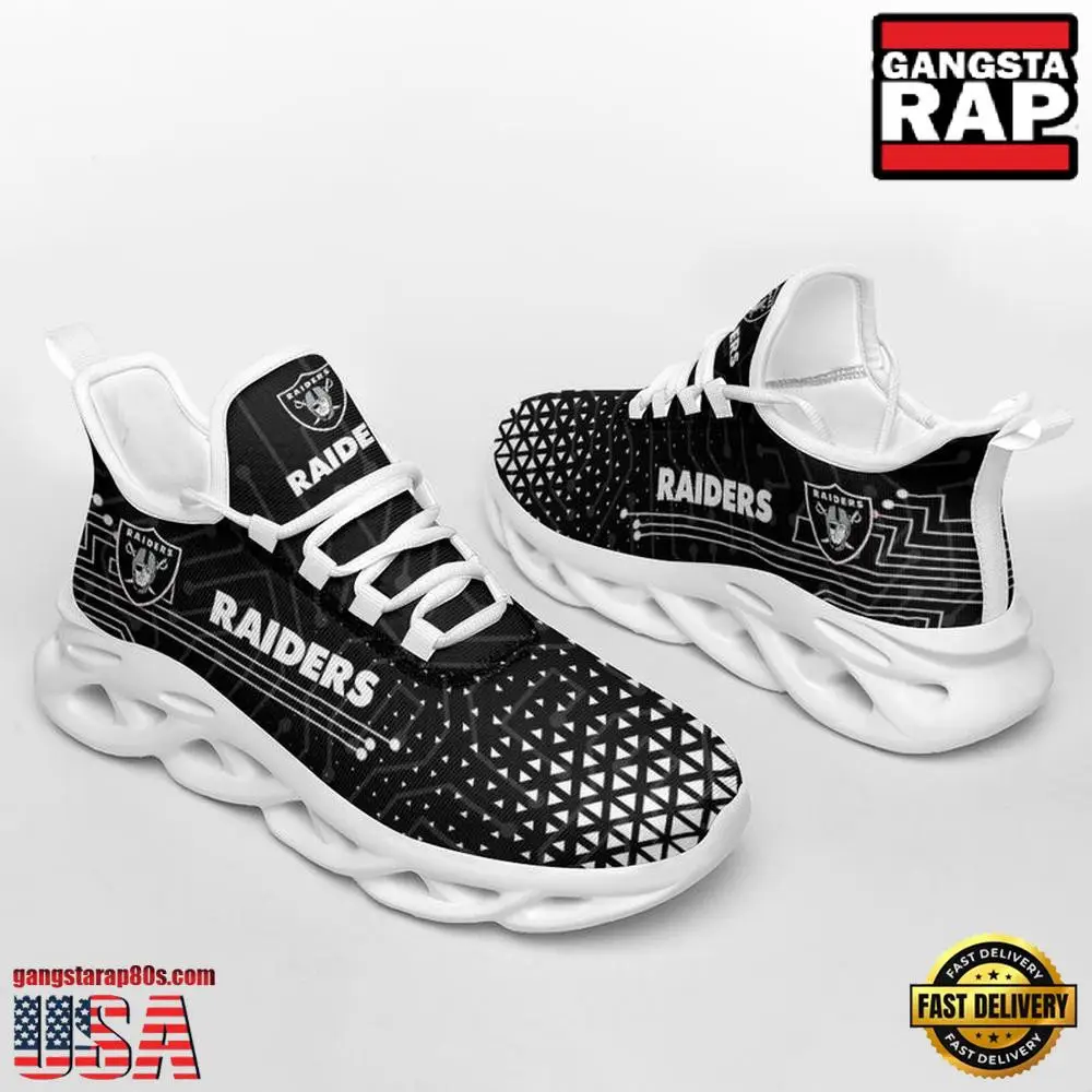 National Football League Las Vegas Raiders Electrical Circuit Sport Team Air Max Shoes Air Cushion Sneakers National Football League Las Vegas Raiders Electrical Circuit Sport Team Air Max Shoes Air Cushion Sneakers - Image 1