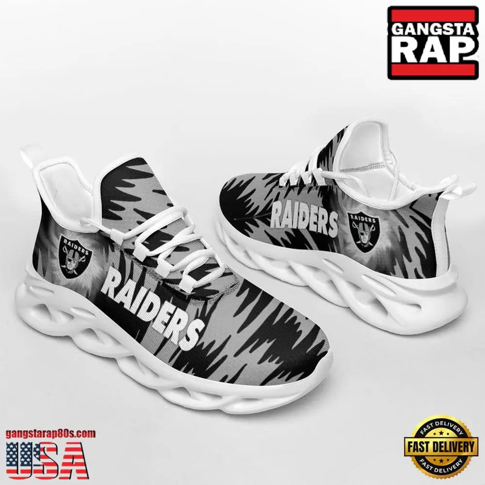 National Football League Las Vegas Raiders Zebra Sport Team Air Max Shoes Air Cushion Sneakers National Football League Las Vegas Raiders Zebra Sport Team Air Max Shoes Air Cushion Sneakers - Image 1