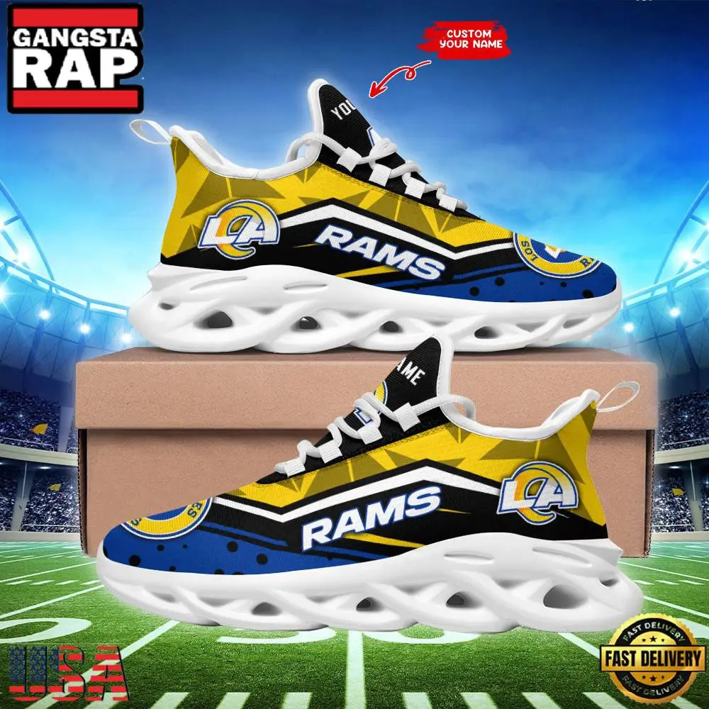National Football League Los Angeles Rams Team Sport Air Max Shoes Air Cushion Sneakers National Football League Los Angeles Rams Team Sport Air Max Shoes Air Cushion Sneakers - Image 1