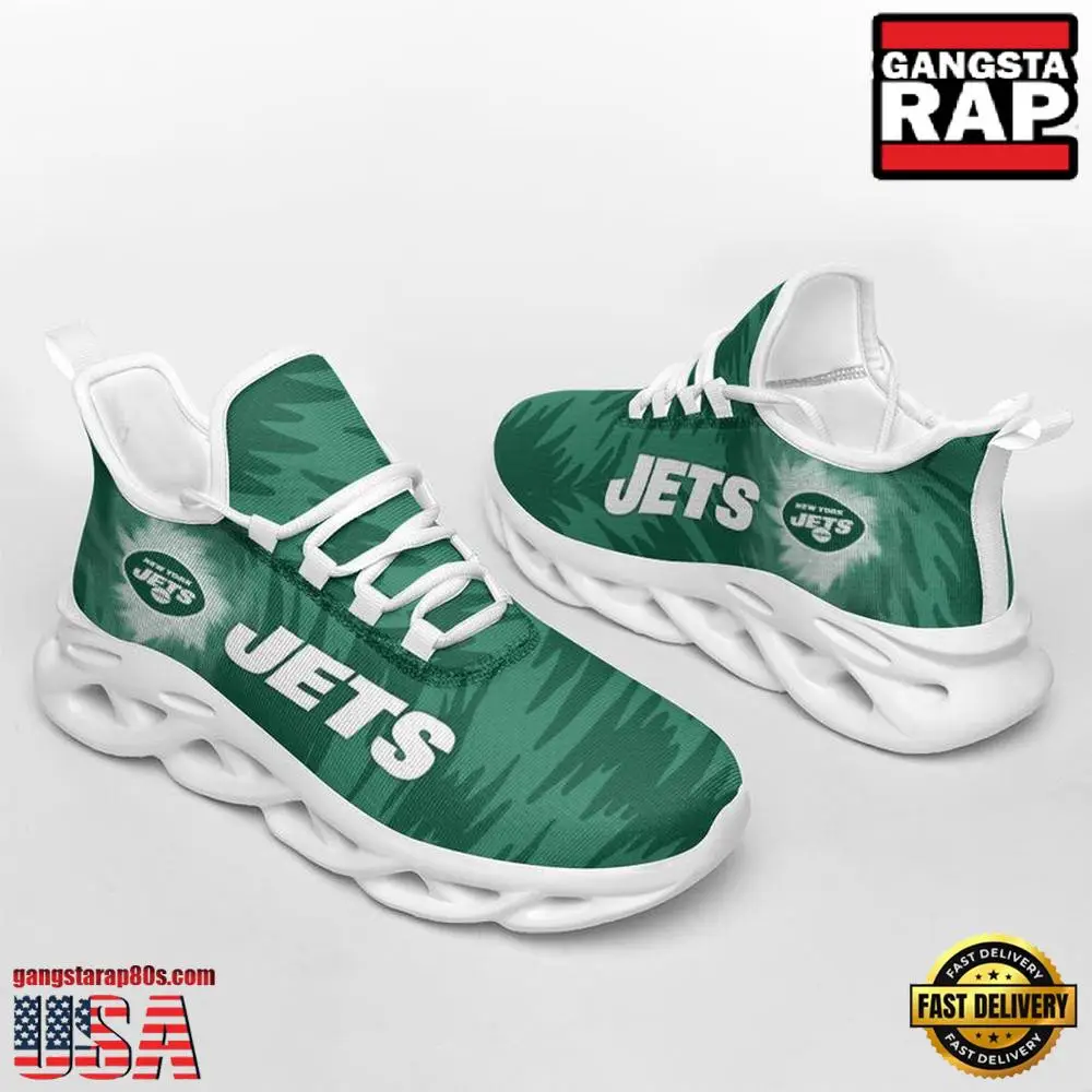 National Football League New York Jets Zebra Sport Team Air Max Shoes Air Cushion Sneakers