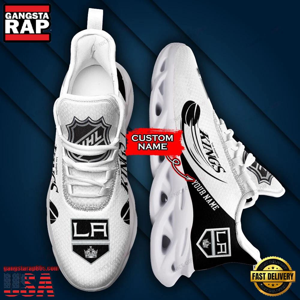 National Hockey League Custom Name Los Angeles Kings Team Sport Air Max Shoes Air Cushion Sneakers