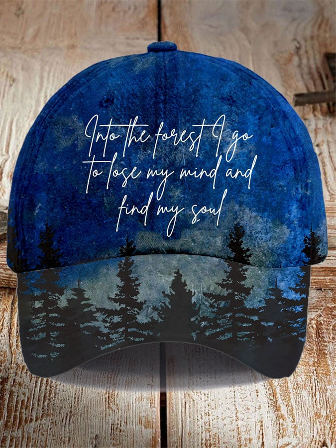 National Park Into The Forest Baseball Hat Camping Ball Cap Hiking Gift For Nature Lovers