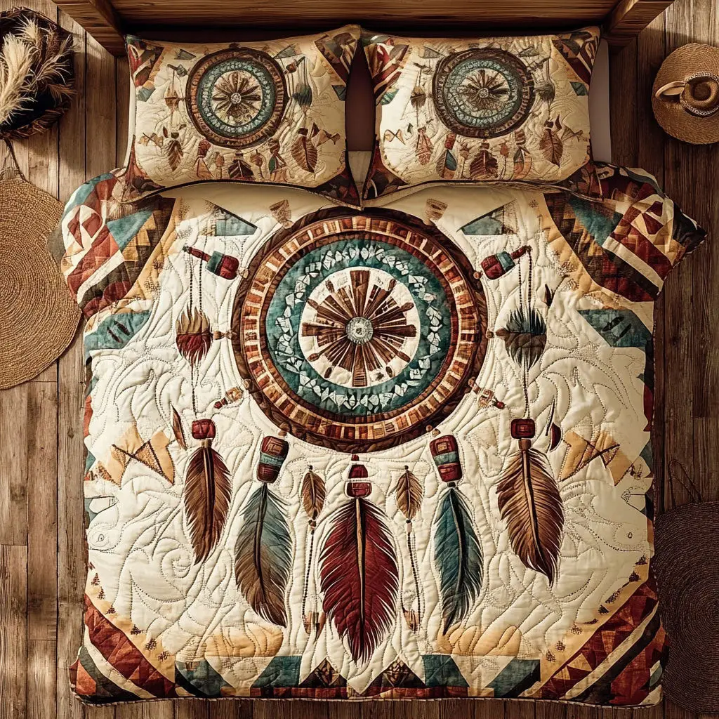 Native American Dreamcatcher Quilted Bedding Set Duvet Cover Bedspread Best Gifts For Women