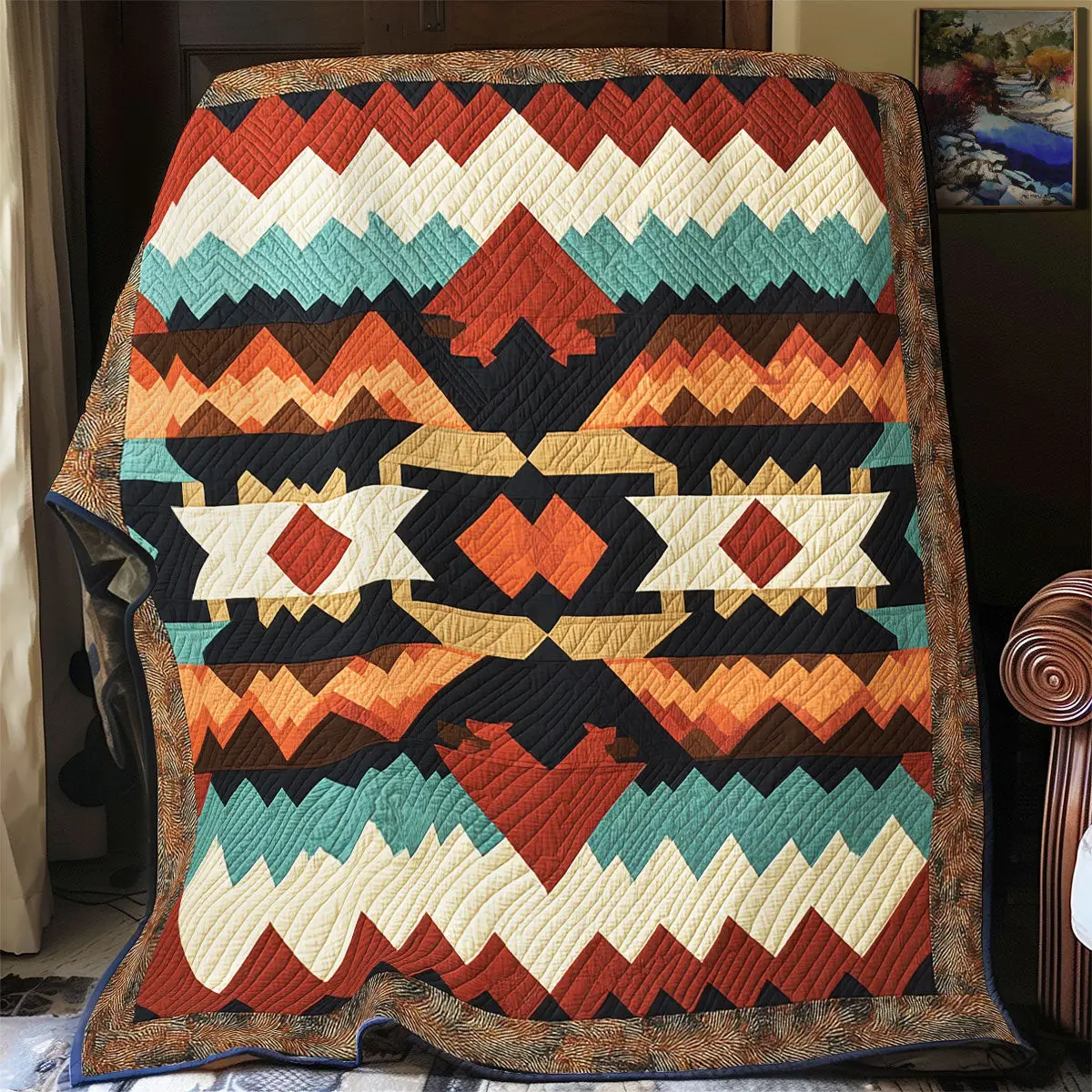 Native American Quilt Blankets Throws And Blankets Father's Day Presents For Son