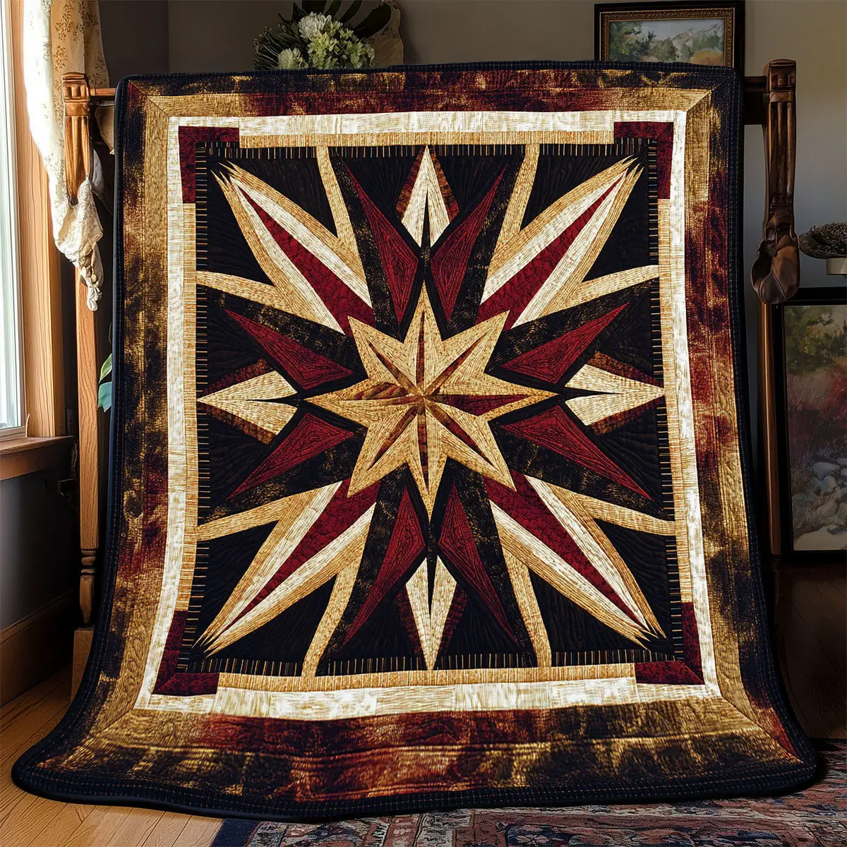Native American Star Quilt Blankets Couch Blanket Gifts For Father's Day From Daughter