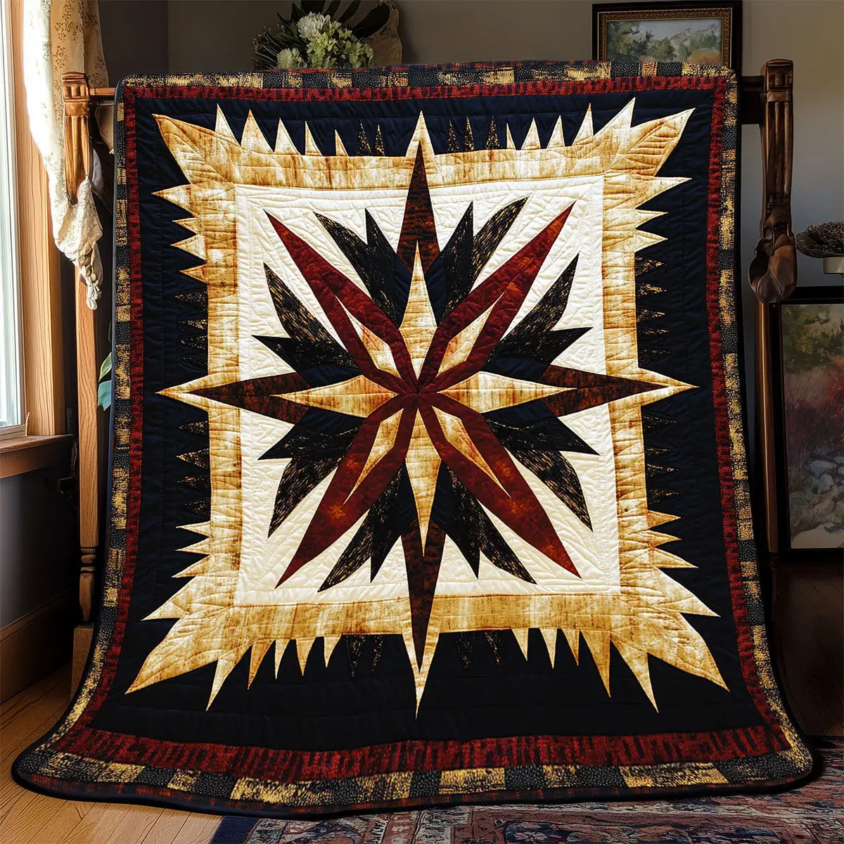 Native American Star Quilted Blankets Mothers Day And Fathers Day Gifts