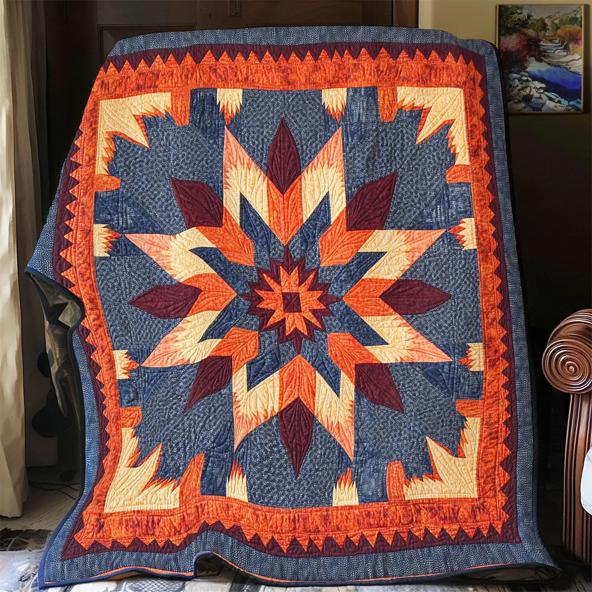 Native Star Quilt Blankets Couch Blanket Gifts For Father's Day From Daughter