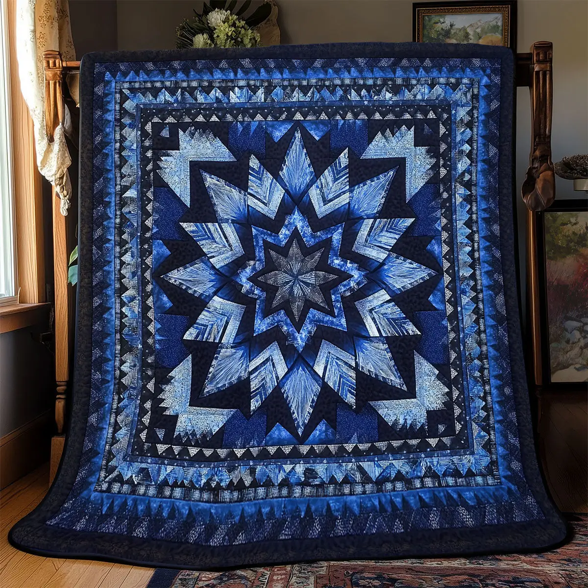 Native Star Quilted Blankets Mothers Day And Fathers Day Gifts
