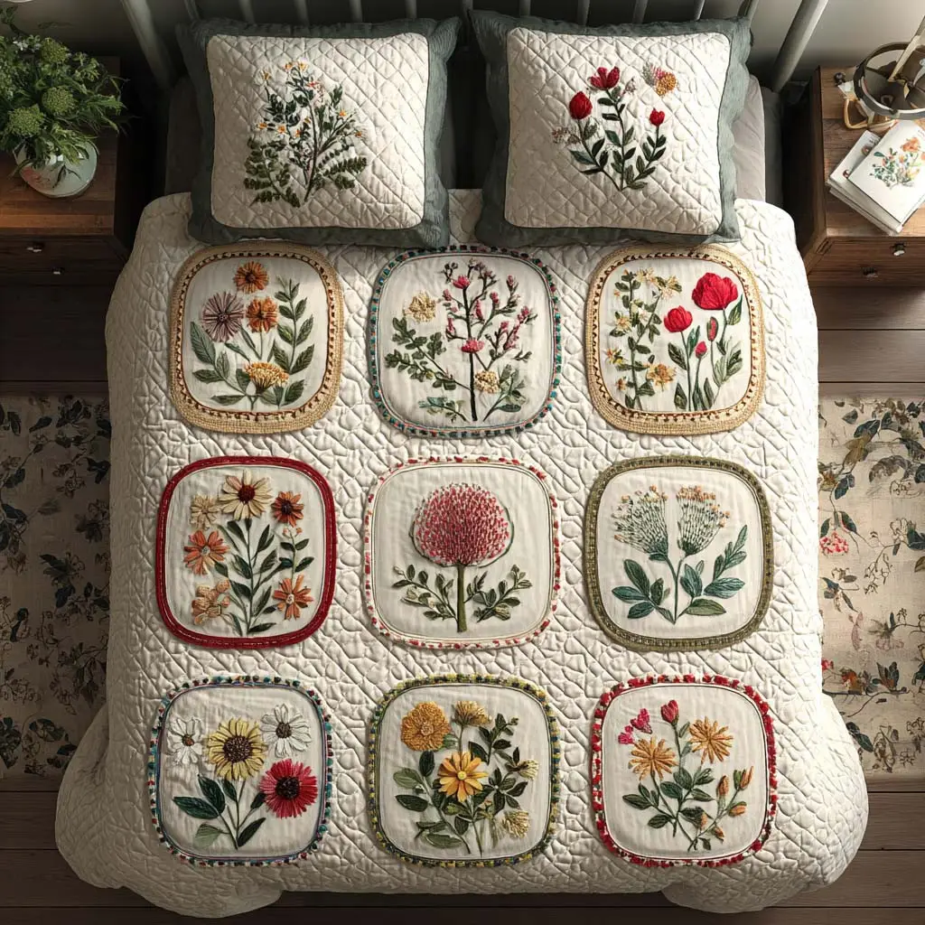 Nature Touch Quited Bedding Set Perfect Bedding Gift Set for Family and Friends