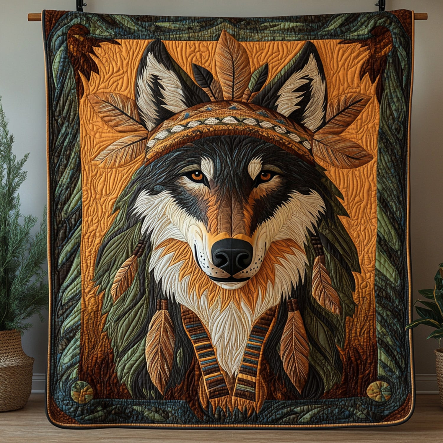 Natures Majesty Quilted Blanket Best Couch Throw Blanket Great Wolf Lover Gift Ideas