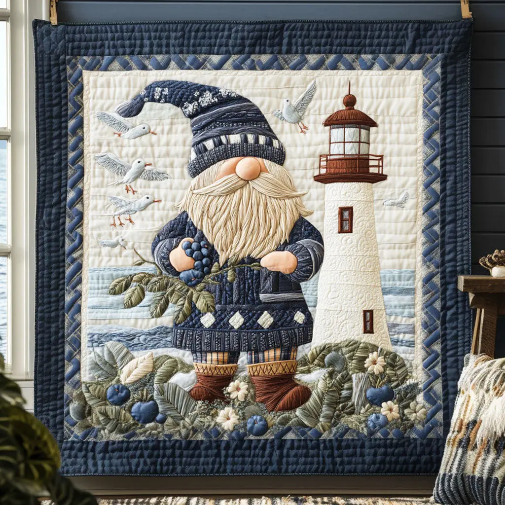 Nautical Gnome Quilt Perfect Quilt Blanket Gift for Family and Friends
