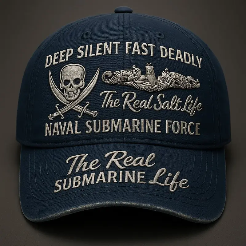 Naval Submarine Force Hat Deep Silent Fast Deadly Veteran Cap Navy Gifts For Patriotic